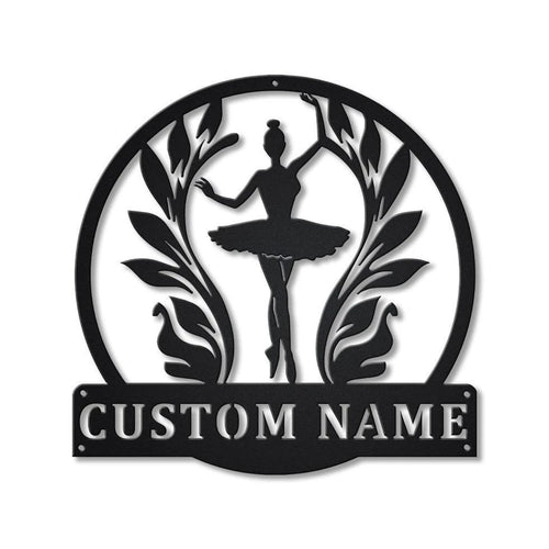 Personalized Ballet Dance Monogram Metal Sign Art, Custom Ballet Dance Metal Sign, Hobbie Gifts, Sport Gift, Birthday Gift, Laser Cut Metal Signs Custom Gift Ideas
