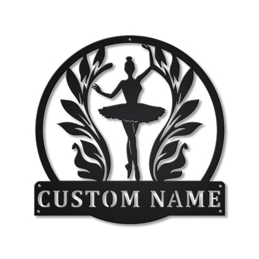 Personalized Ballet Dance Monogram Metal Sign Art, Custom Ballet Dance Metal Sign, Hobbie Gifts, Sport - metal sign