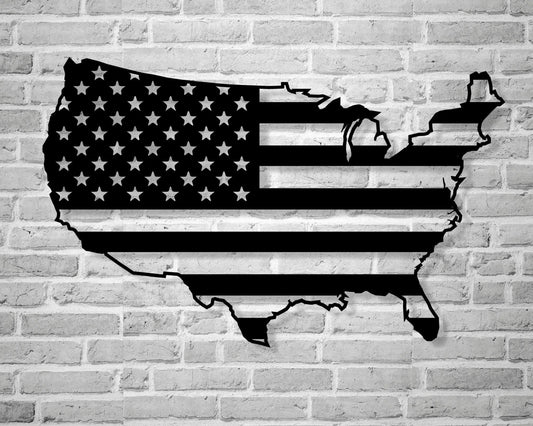 United States Metal Art Metal Flag Veterans Day Gift Usa Flag American Flag United States Flag Flag Usa Military Gift Patriotic Gift - 8 inches - metal sign