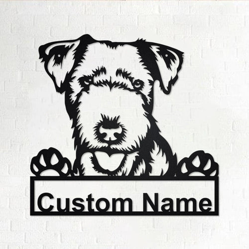 Personalized Custom Lakeland Terrier Metal Sign for Dog Lover Custom Name