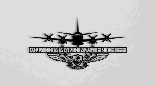 Ep3e Vq2 Command Master Chief With Eaws Wings Enlisted Aviation Warfare Specialist Metal Sign Cut Metal Sign Wall Decor - 8 inches - metal sign