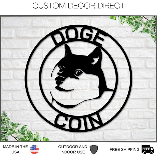 Dogecoin Sign, Metal Dogecoin Sign, Personalized Dogecoin, Custom Cryptocurrency Sign, Dogecoin Gift - metal sign