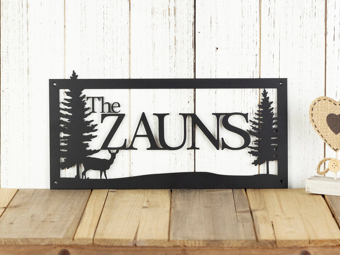 Custom Family Name Sign Custom Log Cabin Decor Lake House Decor Outdoor Name Sign Laser Cut Name Sign