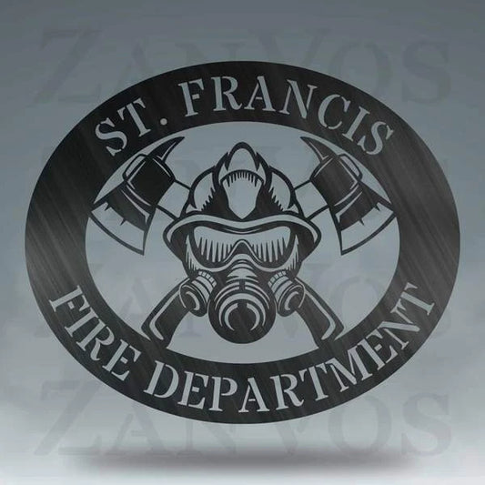 Firefighter Monogram Customized Metal Signs, Custom Metal Sign, Custom Signs, Metal Sign, Metal Laser Cut Metal Signs Custom Gift Ideas - 8 inches - metal sign