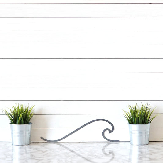 Metal Wave Sign Wave Art Wave Wave Wall Decor Ocean Wave Wall Decor Rustic Wall Art - 8 inches - metal sign
