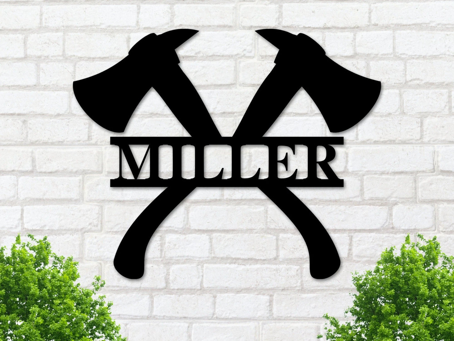 Firefighter Metal Hatchet Sign, Hatchet Monogram Sign, Metal Fire Department Sign, Monogram Door Hanger, Firefighter Gift, Father's Day Gift Laser Cut Metal Signs Custom Gift Ideas