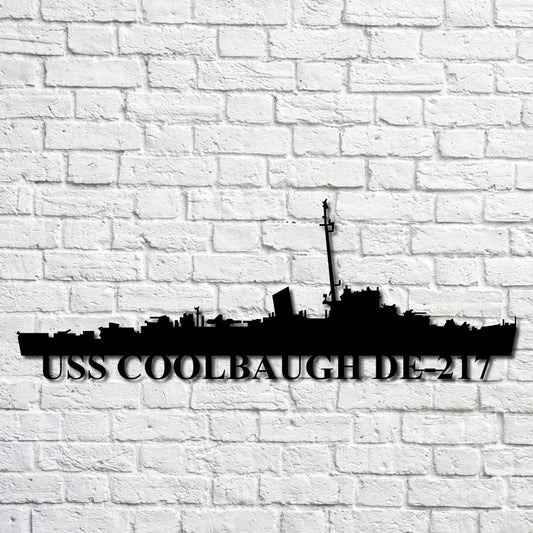 Uss Coolbaugh De217 Navy Ship Metal Art, Custom Us Navy Ship Cut Metal Sign, Gift For Navy Veteran, Navy - metal sign