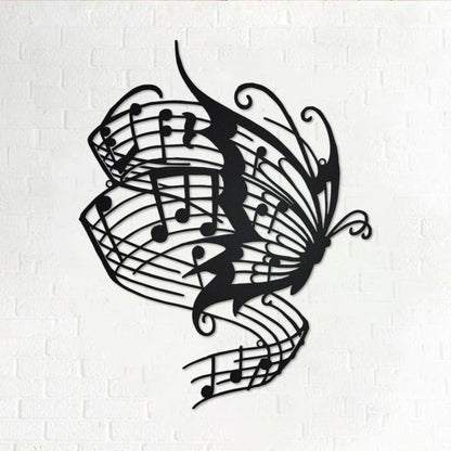 Butterfly Music Metal Wall Art, Butterfly Music Decoration For Room, Butterfly Music Home Decor, Butterfly Music, Music Teacher Gift, Metal Laser Cut Metal Signs Custom Gift Ideas