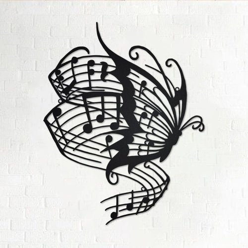 Butterfly Music Metal Wall Art, Butterfly Music Decoration For Room, Butterfly Music Home Decor, Butterfly Music, Music Teacher Gift, Metal Laser Cut Metal Signs Custom Gift Ideas