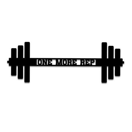 One More Rep Metal Gym Sign, Metal Laser Cut Metal Signs Custom Gift Ideas - 8 inches - metal sign