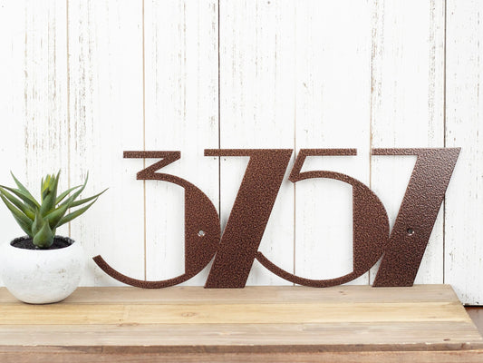 Custom Modern Outdoor Metal House Numbers Copper, Art Deco, Modern House Numbers, Outdoor House Number - metal sign
