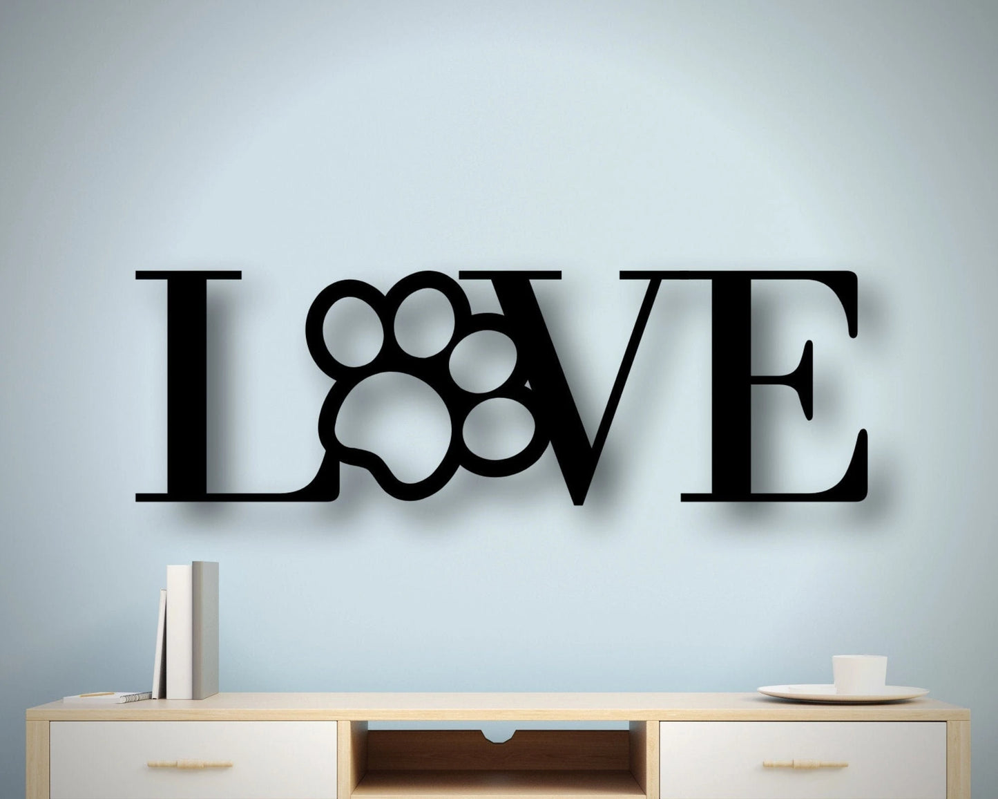 Metal Dog Love Sign Dog Lovers Metal Dog Dog Metal Wall Hanging Dog Sign Metal Sign Pet Sign