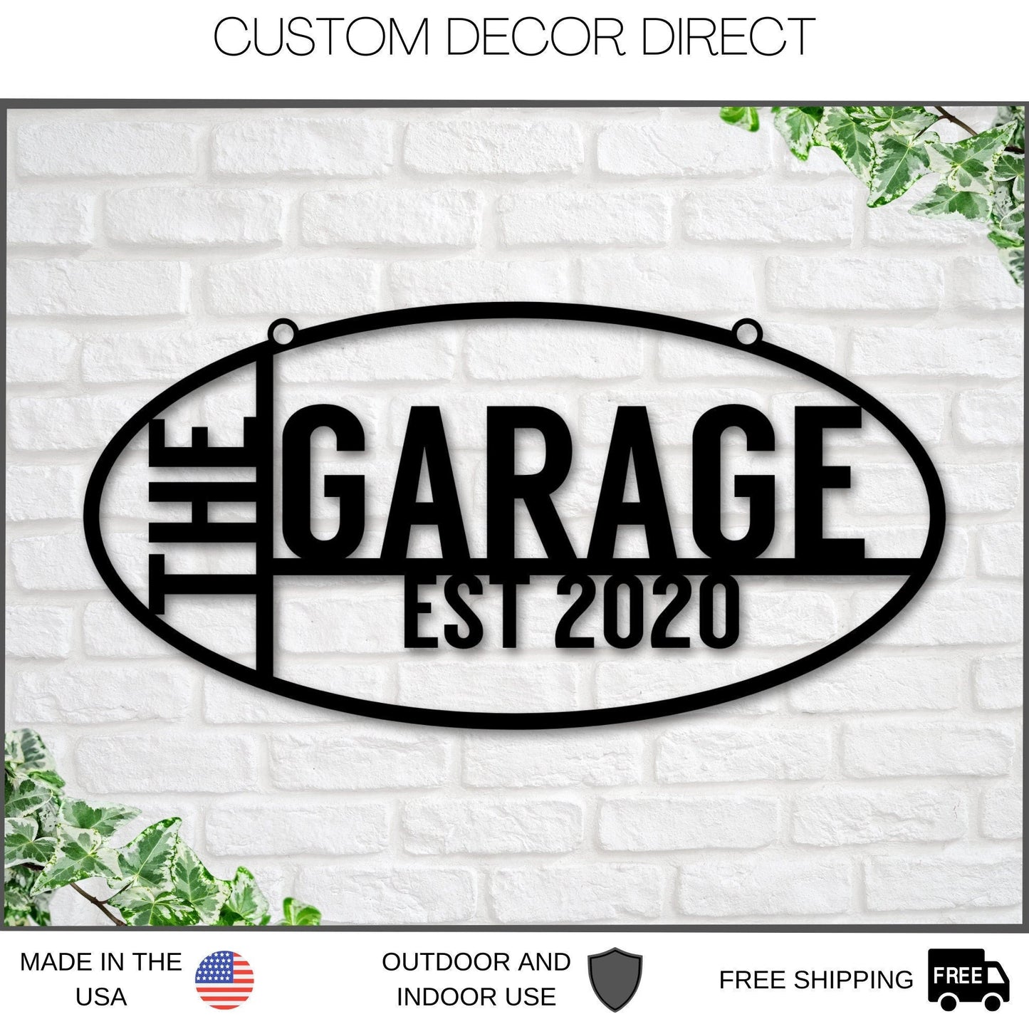 Custom Garage Sign, The Garage Est Sign, Personalized Gift For Him, Husband Gift, Shop Sign, Metal Workshop Sign, Metal Sign, Workshop Sign Laser Cut Metal Signs Custom Gift Ideas