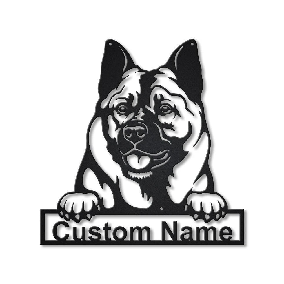Personalized Norwegian Elkhound Dog Metal Sign Art, Custom Norwegian Elkhound Dog Metal Sign, Dog Gift, Animal Funny, Birthday Gift, Laser Cut Metal Signs Custom Gift Ideas