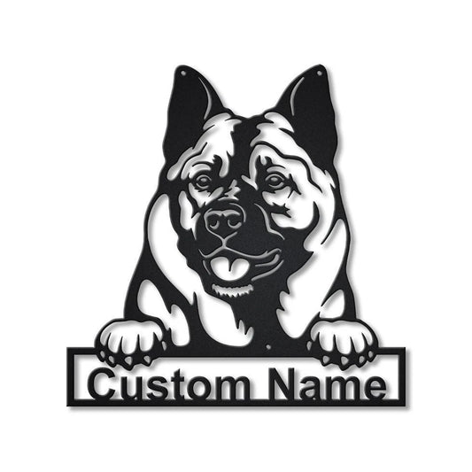 Personalized Norwegian Elkhound Dog Metal Sign Art, Custom Norwegian Elkhound Dog Metal Sign, Dog Gift - metal sign