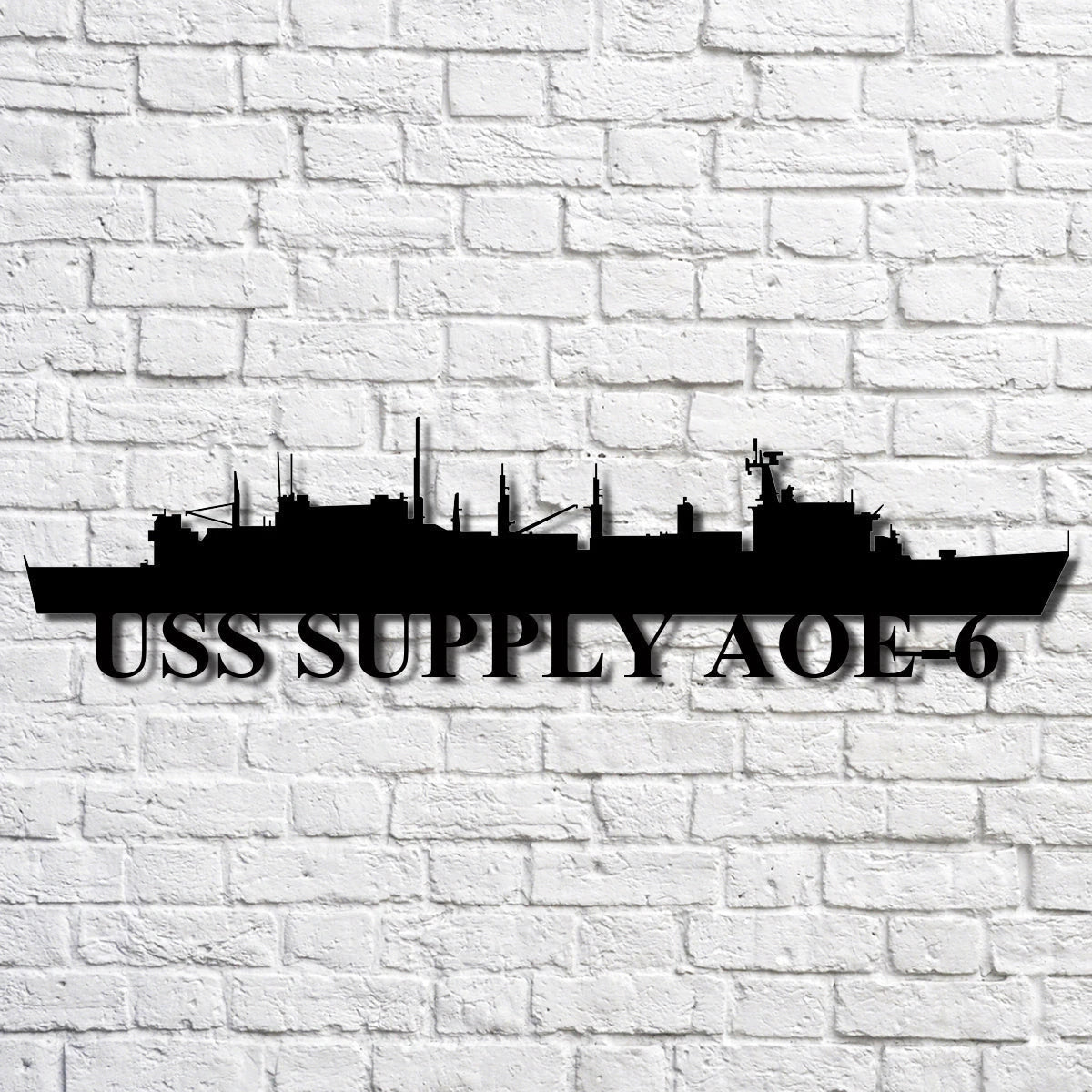Uss Supply Aoe6 Navy Ship Metal Art, Gift For Navy Veteran, Navy Ships Silhouette Metal Art, Navy Home Decor Laser Cut Metal Signs Custom Gift Ideas