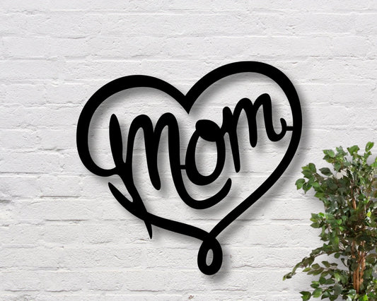 Mother's Day Heart Sign Mother's Day Gift Gift For Mom Metal Mom Sign Metal Sign For Mom Metal Heart Sign - metal sign