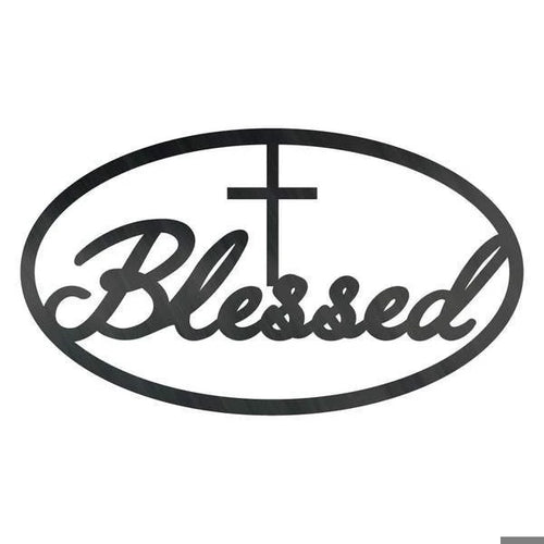 Blessed Cross Customized Metal Signs, Custom Metal Sign, Custom Signs, Metal Sign, Metal Laser Cut Metal Signs Custom Gift Ideas