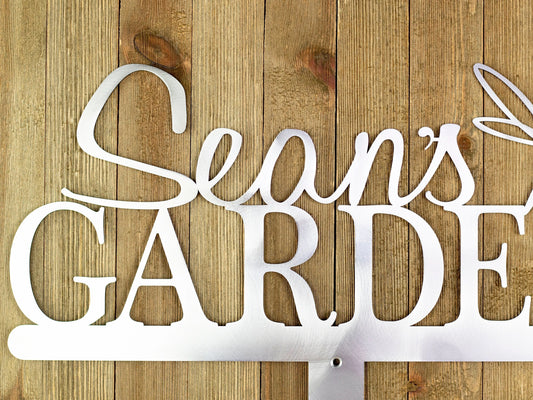 Personalized Garden Name Metal Sign, Mother's Day Gift, Custom Outdoor Metal Plaque, Garden Decor, Laser - metal sign