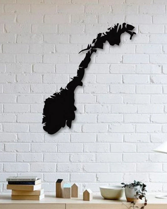 Norway Map Metal Wall Decor Christmas Gifts Europen Maps Country Maps Metal Modern ation Ideas - 8 inches - metal sign