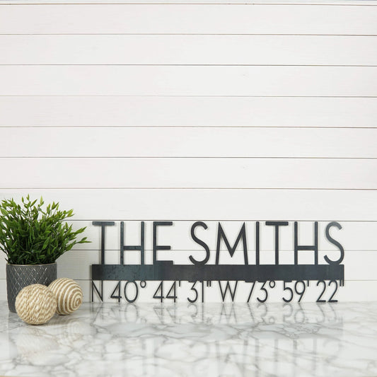 Custom Gps Coordinates Sign Latitude Longitude Signs Laser Cut Metal Signs Custom Gift Ideas - 8 inches - metal sign