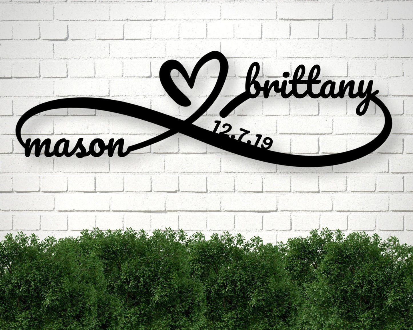 Personalized Metal Infinity Sign, Infinity Name Sign , Custom Metal Sign, Metal Art, Anniversary Gift, Newly Engaged Gift, Housewarming Gift Laser Cut Metal Signs Custom Gift Ideas