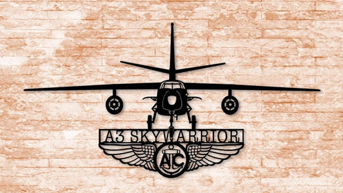 A3 Skywarrior With Aircrew Wings Electronic Warfare, Reconnaissance, And Tanker Metal Sign, Cut Metal Sign Wall Decor Laser Cut Metal Signs Custom Gift Ideas