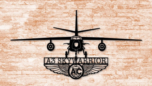 A3 Skywarrior With Aircrew Wings Electronic Warfare, Reconnaissance, And Tanker Metal Sign, Cut Metal Sign Wall Decor Laser Cut Metal Signs Custom Gift Ideas
