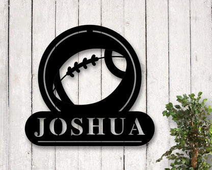 Personalized Metal Football Sign, Metal Football Wall Art, Football Sign, Birthday Present For Kid, Football , Metal Wal, Laser Cut Metal Signs Custom Gift Ideas