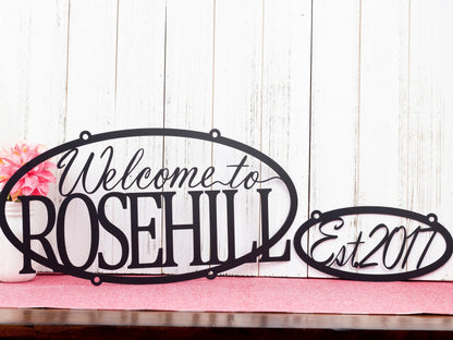 Custom Welcome Home Established Sign, Personalized Sign, Outdoor Sign, Name Sign, Custom Sign, Established Year, Laser Cut Metal Signs Custom Gift Ideas
