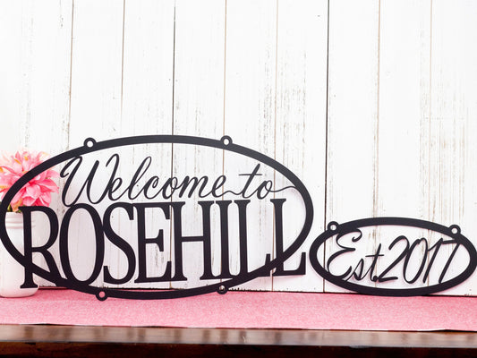 Custom Welcome Home Established Sign, Personalized Sign, Outdoor Sign, Name Sign, Custom Sign - metal sign
