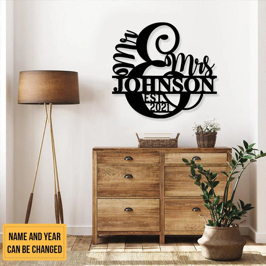 Personalized Name Metal Signs, Wedding Gift For Couple, Bridal Shower Decor, Anniversary Metal Sign - wedding detail