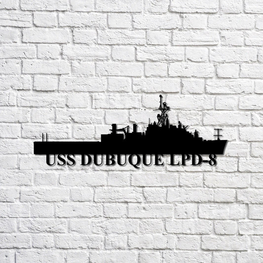 Uss Dubuque Lpd8 Navy Ship Metal Sign, Memory Wall Metal Sign Gift For Navy Veteran, Navy Ships - metal sign