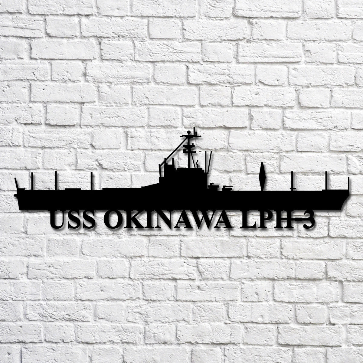 Uss Okinawa Lph3 V2 Navy Ship Metal Art, Gift For Navy Veteran, Navy Ships Silhouette Metal Art, Navy Home Decor Laser Cut Metal Signs Custom Gift Ideas