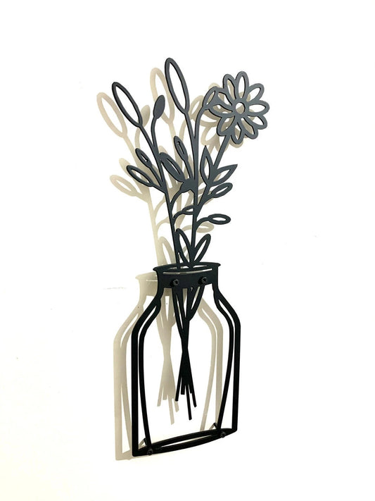 Spring Flowers (Design 2) Cut Metal Sign Laser Cut Metal Signs Custom Gift Ideas - 8 inches - metal sign