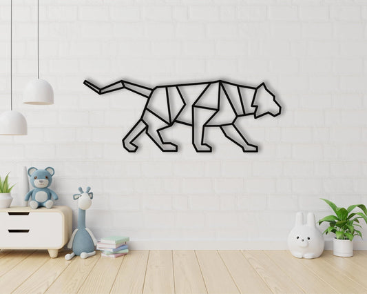 Geometric Wolf Metal Wolf Art Rustic Kids Room Art Boys Room Sign Metal Wolf Sign - 8 inches - metal sign