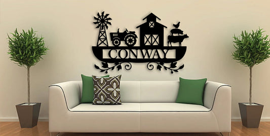 Personalized Bbq Sign, Outdoor Kitchen Sign, Farm House Wall Hanging, Farm Metal Sign Laser Cut Metal Signs Custom Gift Ideas - 8 inches - metal sign