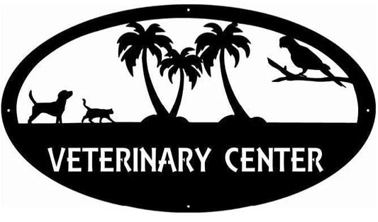 Metal 3 Ft Palm Tree Parrot Sign Metal House Sign - 8 inches - metal sign