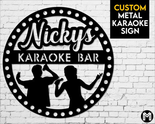 Metal Karaoke Sign, Custom Karaoke Sign, Personalized Karaoke Sign, Made To Order Karaoke Sign, Home Karaoke Sign, Fathers Day Gift Laser Cut Metal Signs Custom Gift Ideas
