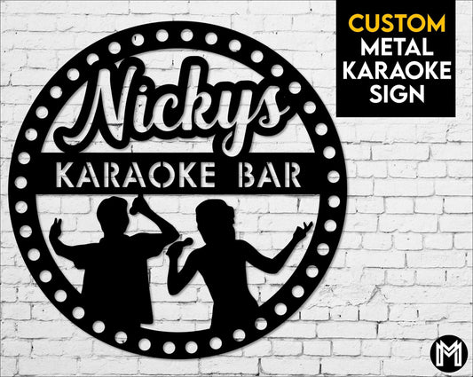 Metal Karaoke Sign, Custom Karaoke Sign, Personalized Karaoke Sign, Made To Order Karaoke Sign, Home Karaoke Sign, Fathers Day Gift Laser Cut Metal Signs Custom Gift Ideas