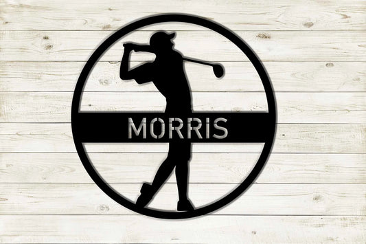 Personalized Golf Sign, Personalized Golf Decor, Golf Wall Art, 19th Hole Sign, Bar Sign, Last Name Metal - metal sign