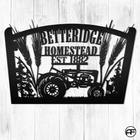 Famer homestead Personalized Cut Metal Sign Laser Cut Metal Signs Custom Gift Ideas - 8 inches - metal sign