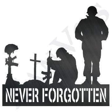 Never Forgotten Customized Metal Signs, Custom Metal Sign, Custom Signs, Metal Sign, Metal Laser Cut Metal Signs Custom Gift Ideas - 8 inches - metal sign