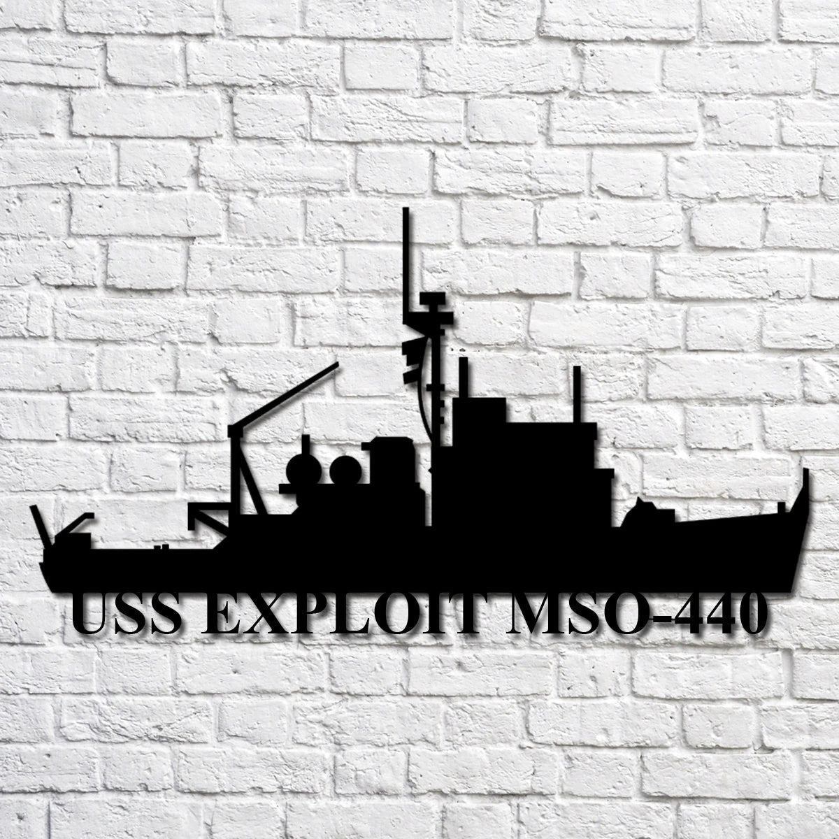 Uss Exploit Mso440 Navy Ship Metal Art, Custom Us Navy Ship Cut Metal Sign, Gift For Navy Veteran, Navy Ships Silhouette Metal Art, Navy Home Decor Laser Cut Metal Signs Custom Gift Ideas