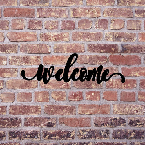 Welcome Sign Cut Metal Sign Wall Decor Metal Sign Metal Art
