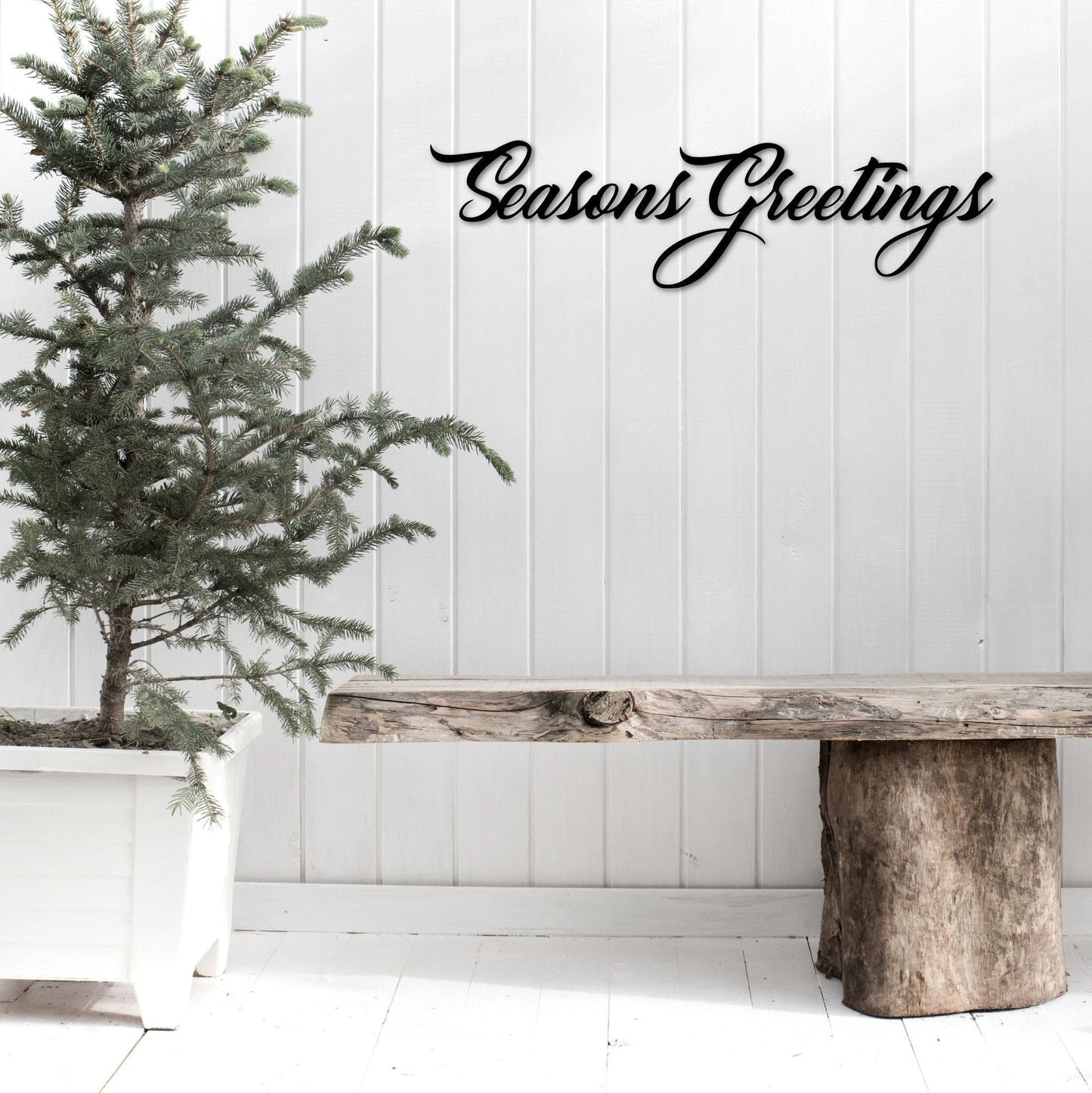 Seasons Greetings Sign Steel Script Words For The Wall Holiday Sign Christmas Decor Winter Sign Mantel Decor