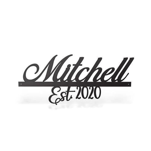 Personalized Established Sign Cut Metal Sign Metal House Sign