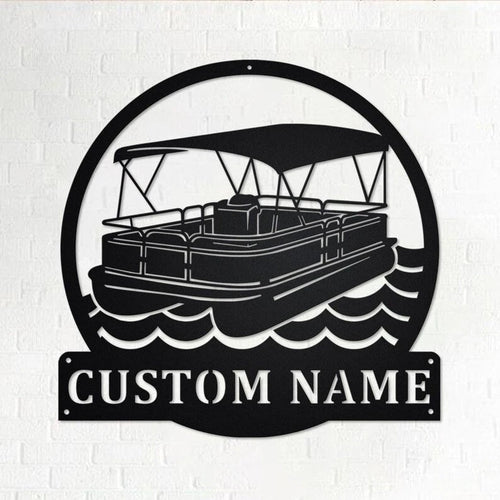 Custom Pontoon Boat Personalized Pontoon Boat Name Sign Decoration For Room Pontoon Boat Custom Pontoon Boat