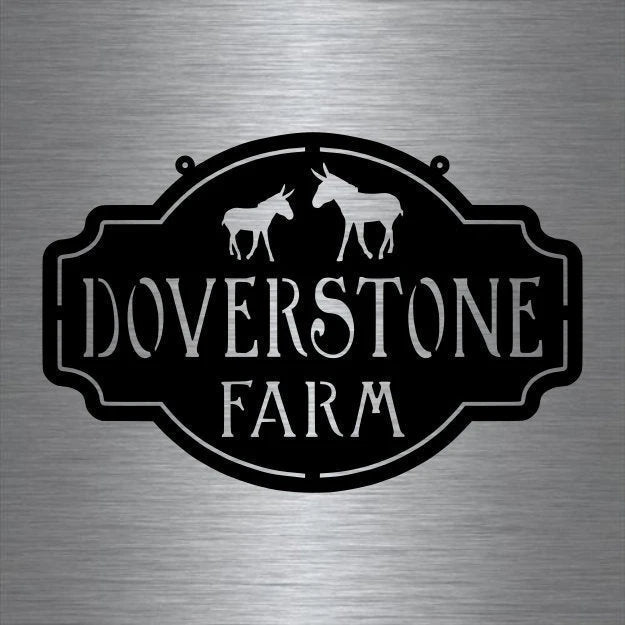 Metal Farm Sign , Donkeys Personalized Family Name Metal Sign Housewarming Gift Wedding Gift Personalized Gift, Laser Cut Metal Signs Custom Gift Ideas
