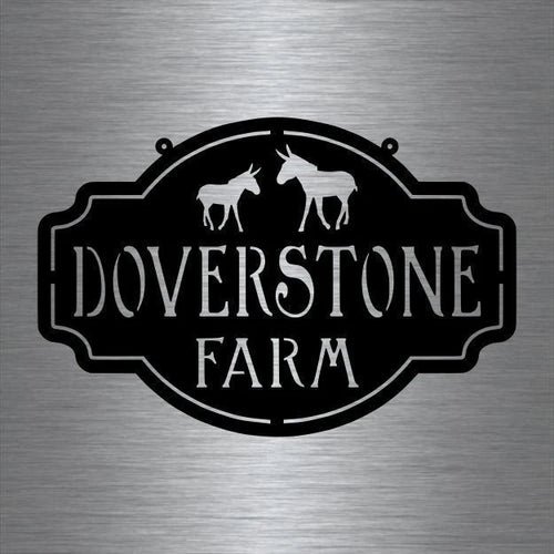 Metal Farm Sign , Donkeys Personalized Family Name Metal Sign Housewarming Gift Wedding Gift Personalized Gift, Laser Cut Metal Signs Custom Gift Ideas